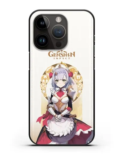 Чехол Genshin Impact (Геншин Импакт) - Ноэль силиконовый для iPhone 14 Pro