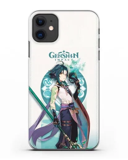 Чехол Genshin Impact (Геншин Импакт) - Ксяо силиконовый для iPhone 11