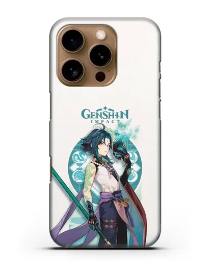 Чехол Genshin Impact (Геншин Импакт) - Ксяо силиконовый для iPhone 16 Pro