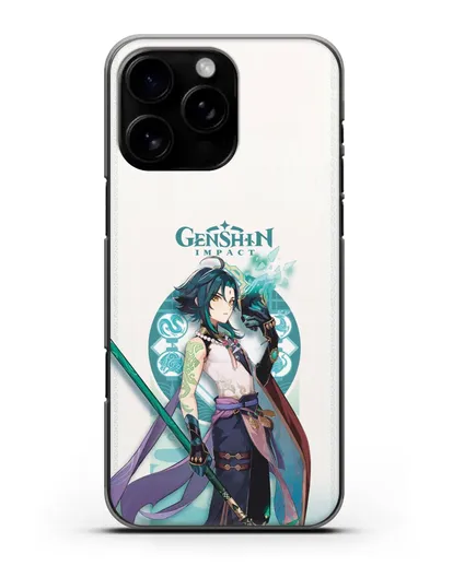 Чехол Genshin Impact (Геншин Импакт) - Ксяо силиконовый для iPhone 16 Pro Max