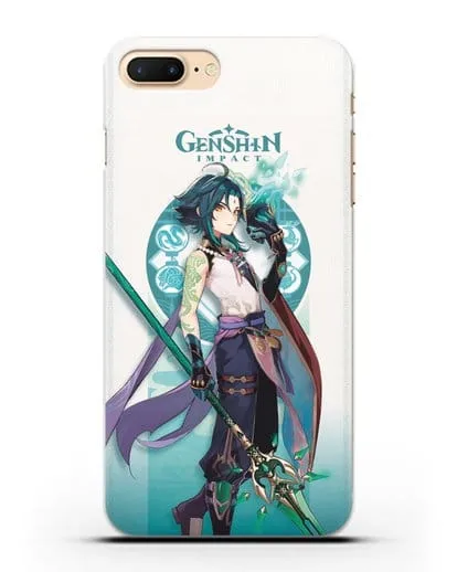 Чехол Genshin Impact (Геншин Импакт) - Ксяо силиконовый для iPhone 8 Plus