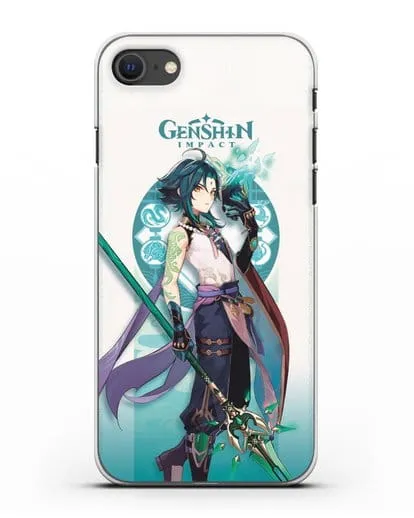 Чехол Genshin Impact (Геншин Импакт) - Ксяо силиконовый для iPhone SE 2020
