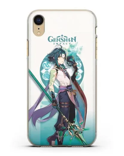 Чехол Genshin Impact (Геншин Импакт) - Ксяо силиконовый для iPhone XR