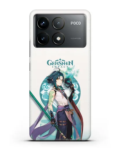 Чехол Genshin Impact (Геншин Импакт) - Ксяо силиконовый для Xiaomi Poco F6 Pro