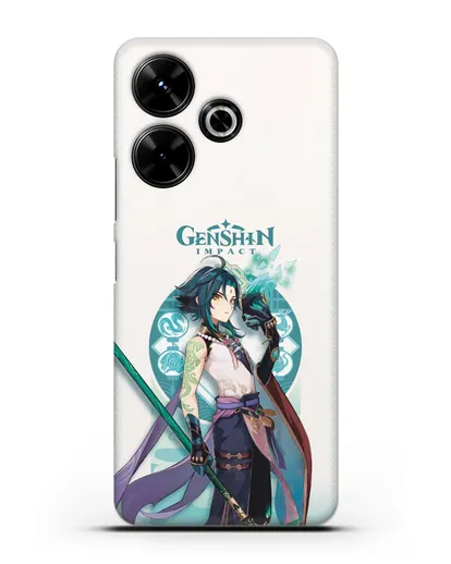 Чехол Genshin Impact (Геншин Импакт) - Ксяо силиконовый для Xiaomi Poco M6