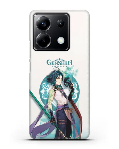 Чехол Genshin Impact (Геншин Импакт) - Ксяо силиконовый для Xiaomi Poco X6