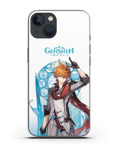Чехол Genshin Impact (Геншин Импакт) - Тарталья силиконовый для iPhone 13