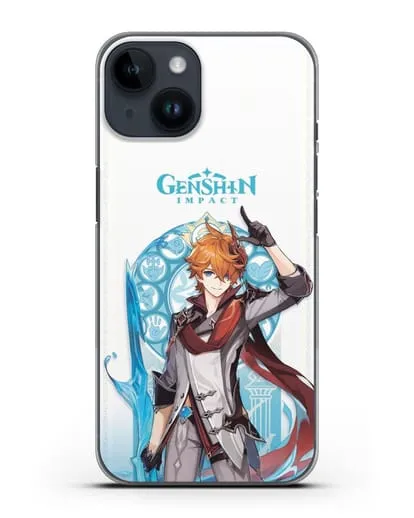 Чехол Genshin Impact (Геншин Импакт) - Тарталья силиконовый для iPhone 14