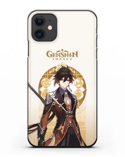 Чехол Genshin Impact (Геншин Импакт) - Жонгли силиконовый для iPhone 11