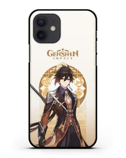 Чехол Genshin Impact (Геншин Импакт) - Жонгли силиконовый для iPhone 12