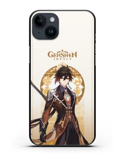 Чехол Genshin Impact (Геншин Импакт) - Жонгли силиконовый для iPhone 14 Plus