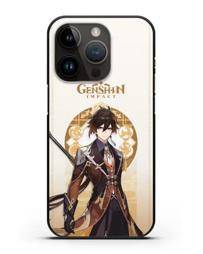 Чехол Genshin Impact (Геншин Импакт) - Жонгли силиконовый для iPhone 14 Pro