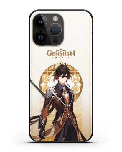 Чехол Genshin Impact (Геншин Импакт) - Жонгли силиконовый для iPhone 14 Pro Max