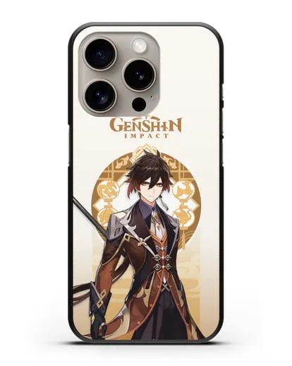 Чехол Genshin Impact (Геншин Импакт) - Жонгли силиконовый для iPhone 15 Pro