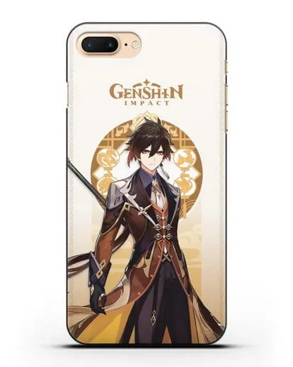 Чехол Genshin Impact (Геншин Импакт) - Жонгли силиконовый для iPhone 8 Plus