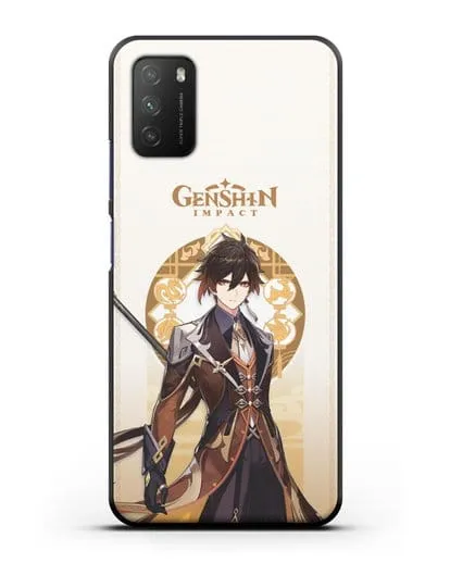 Чехол Genshin Impact (Геншин Импакт) - Жонгли силиконовый для Xiaomi Poco M3