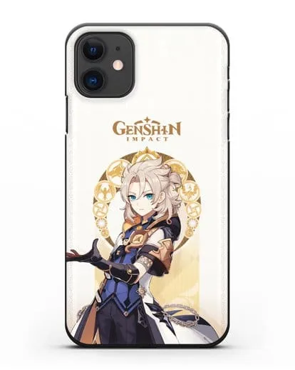 Чехол Genshin Impact (Геншин Импакт) - Альбедо силиконовый для iPhone 11