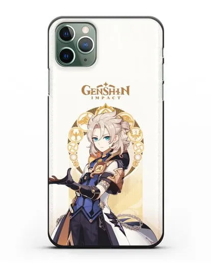 Чехол Genshin Impact (Геншин Импакт) - Альбедо силиконовый для iPhone 11 Pro Max