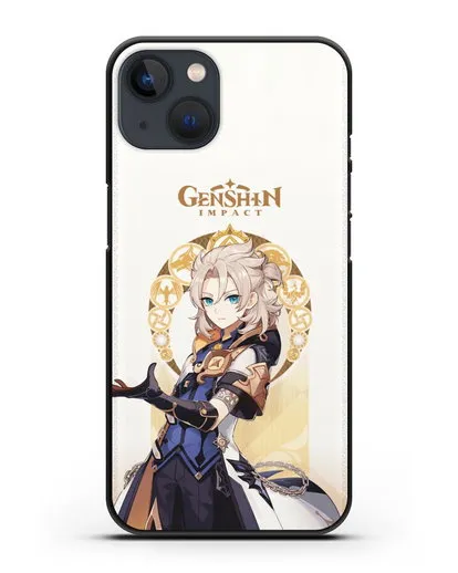 Чехол Genshin Impact (Геншин Импакт) - Альбедо силиконовый для iPhone 13 Mini