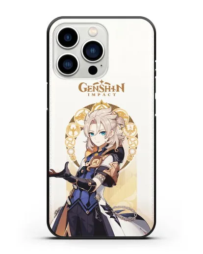 Чехол Genshin Impact (Геншин Импакт) - Альбедо силиконовый для iPhone 13 Pro