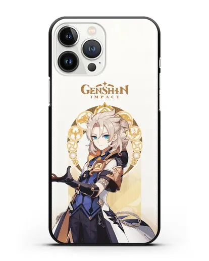 Чехол Genshin Impact (Геншин Импакт) - Альбедо силиконовый для iPhone 13 Pro Max