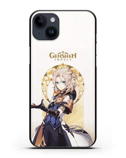 Чехол Genshin Impact (Геншин Импакт) - Альбедо силиконовый для iPhone 14 Plus
