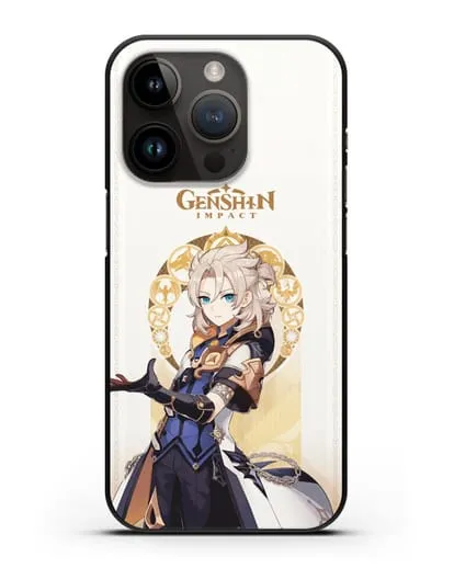 Чехол Genshin Impact (Геншин Импакт) - Альбедо силиконовый для iPhone 14 Pro