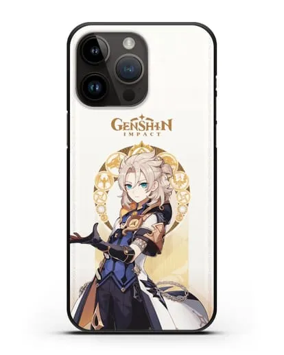 Чехол Genshin Impact (Геншин Импакт) - Альбедо силиконовый для iPhone 14 Pro Max