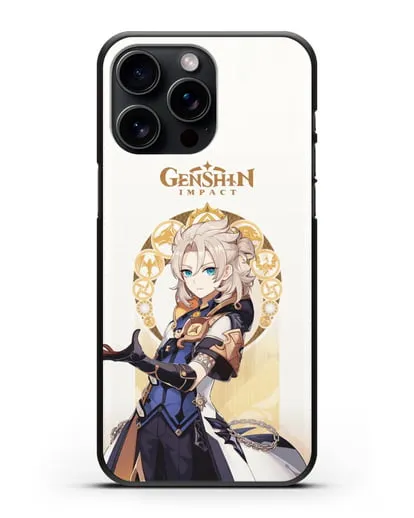 Чехол Genshin Impact (Геншин Импакт) - Альбедо силиконовый для iPhone 15 Pro Max