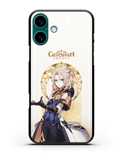 Чехол Genshin Impact (Геншин Импакт) - Альбедо силиконовый для iPhone 16 Plus