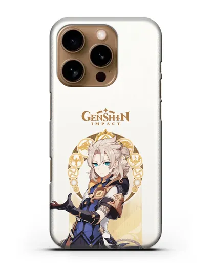 Чехол Genshin Impact (Геншин Импакт) - Альбедо силиконовый для iPhone 16 Pro