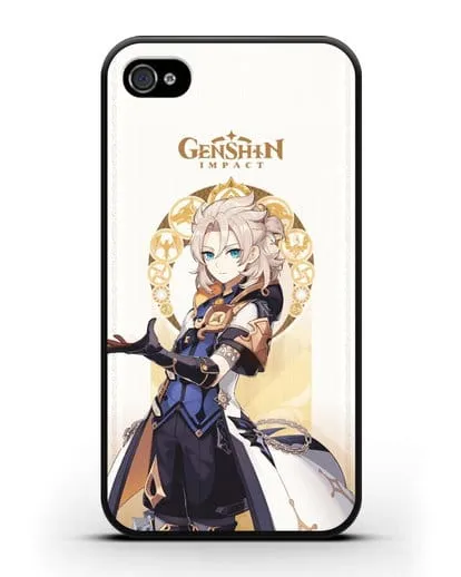 Чехол Genshin Impact (Геншин Импакт) - Альбедо силиконовый для iPhone 4/4s