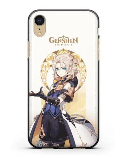 Чехол Genshin Impact (Геншин Импакт) - Альбедо силиконовый для iPhone XR