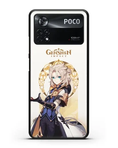 Чехол Genshin Impact (Геншин Импакт) - Альбедо силиконовый для Xiaomi Poco X4 Pro