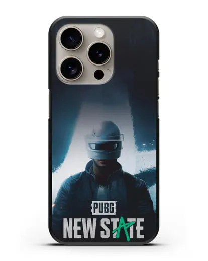 Чехол PUBG New State силиконовый для iPhone 15 Pro