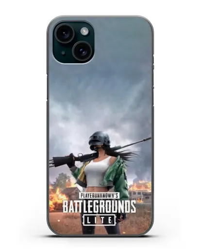 Чехол PUBG Lite силиконовый для iPhone 15 Plus
