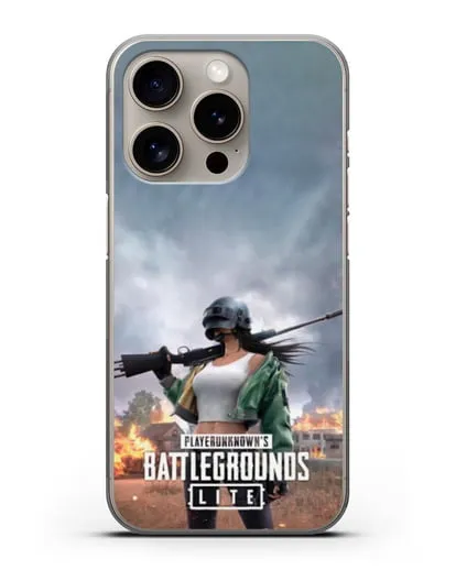Чехол PUBG Lite силиконовый для iPhone 15 Pro