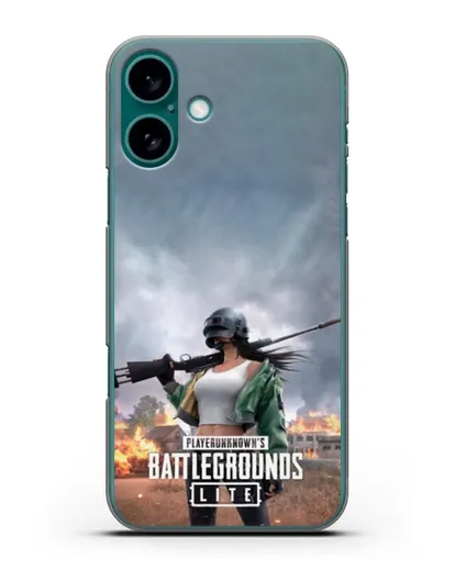Чехол PUBG Lite силиконовый для iPhone 16 Plus