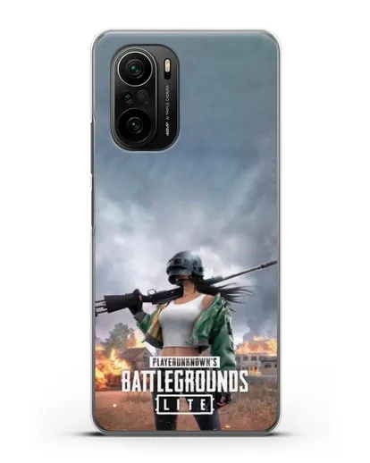 Чехол PUBG Lite силиконовый для Xiaomi Poco F3 Pro