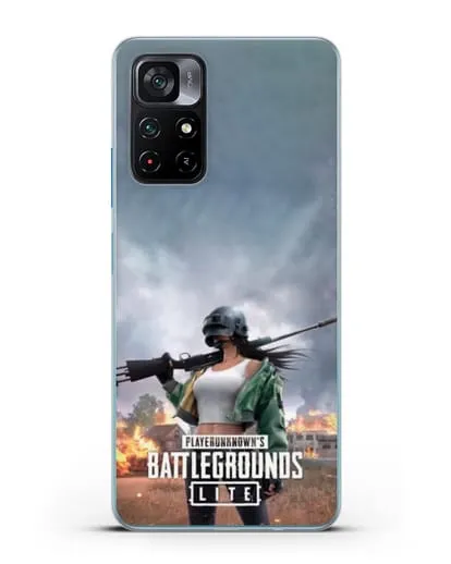 Чехол PUBG Lite силиконовый для Xiaomi Poco M4 Pro 5G