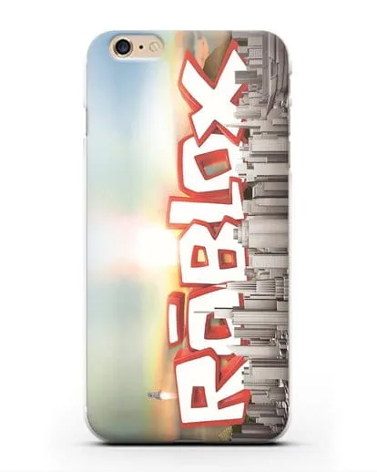Чехол Roblox (Роблокс) - Город силиконовый для iPhone 6s Plus