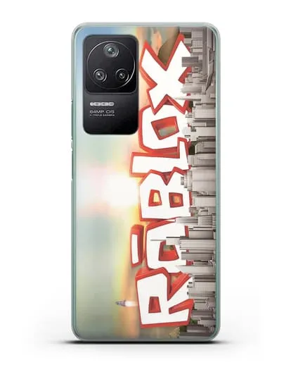 Чехол Roblox (Роблокс) - Город силиконовый для Xiaomi Poco F4