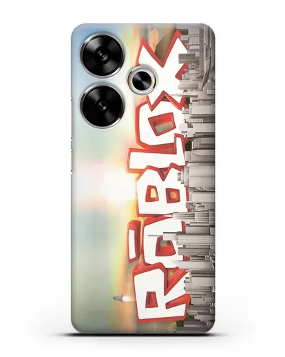 Чехол Roblox (Роблокс) - Город силиконовый для Xiaomi Poco F6