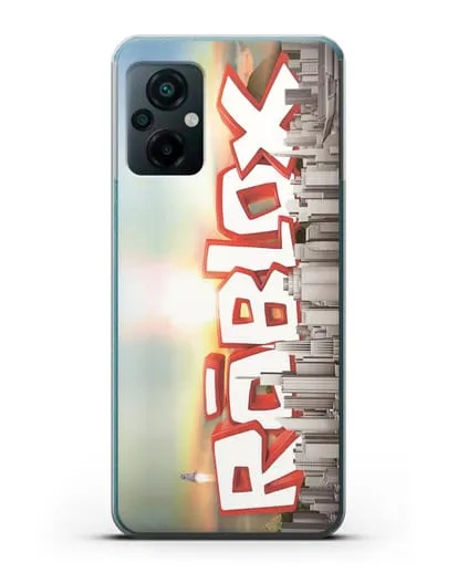 Чехол Roblox (Роблокс) - Город силиконовый для Xiaomi Poco M5
