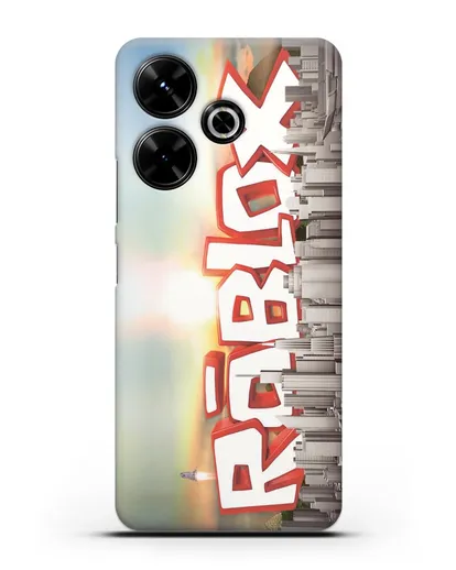 Чехол Roblox (Роблокс) - Город силиконовый для Xiaomi Poco M6