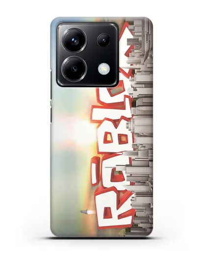 Чехол Roblox (Роблокс) - Город силиконовый для Xiaomi Poco X6