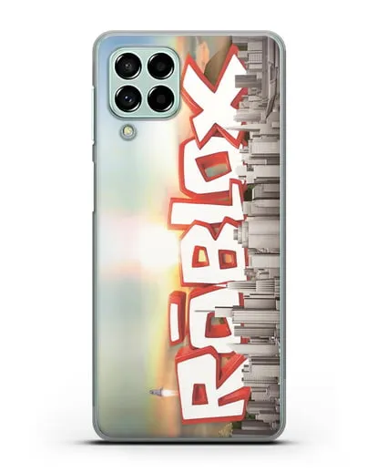 Чехол Roblox (Роблокс) - Город силиконовый для Samsung Galaxy M53 [SM-M536]