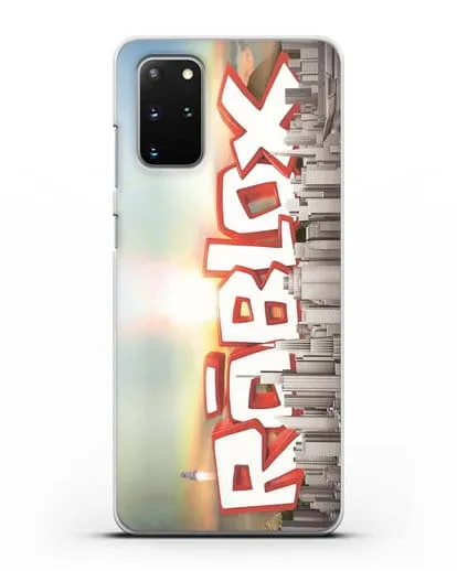 Чехол Roblox (Роблокс) - Город силиконовый для Samsung Galaxy S20 Plus [SM-G985F]