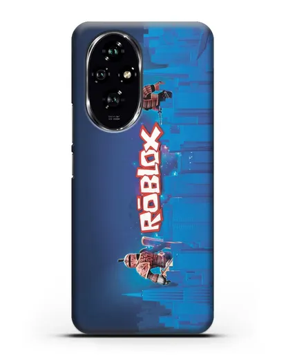 Чехол Roblox (Роблокс) - Синий город силиконовый для Honor 200