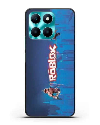 Чехол Roblox (Роблокс) - Синий город силиконовый для Honor X6a